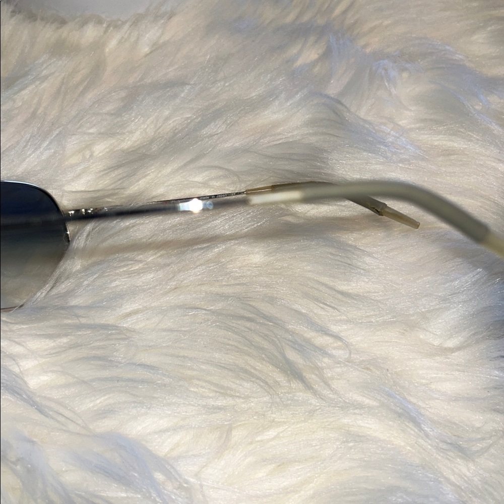 Oliver Peoples Silver and Blue Aviator Sunglasses - Picture 9 of 14